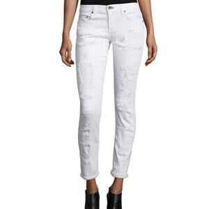 rag & bone White Brigade DRE Distressed Skinny Jean 5 Pocket Stretch Denim 28